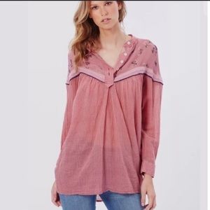 NWT Free People Hearts and Colors boho top size small
